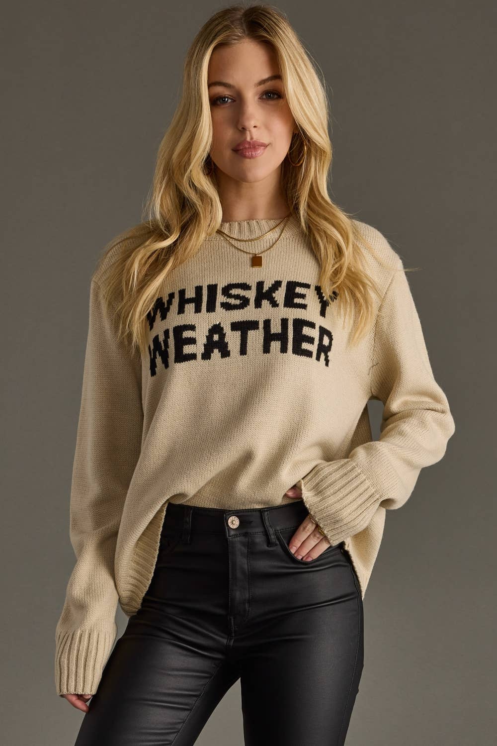 Lt. Tan Whiskey Weather Sweater