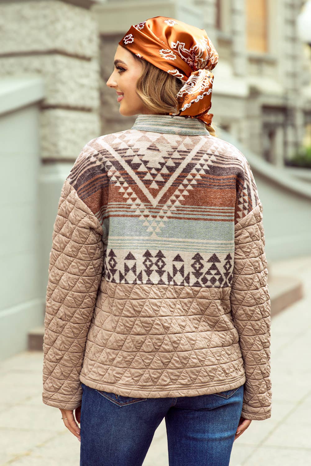 Western Quilted Patchwork Western Fashion Jacket