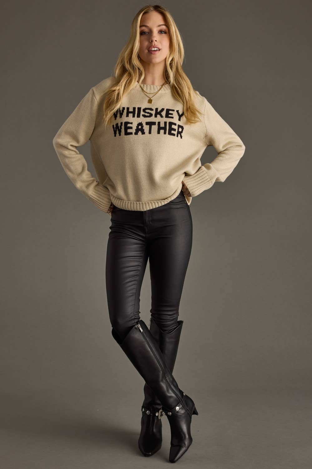 Lt. Tan Whiskey Weather Sweater
