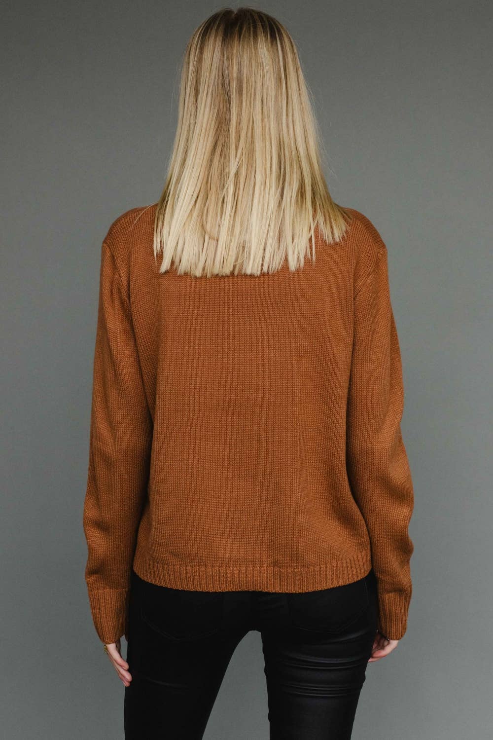 Burnt Orange Whiskey Weather Sweater