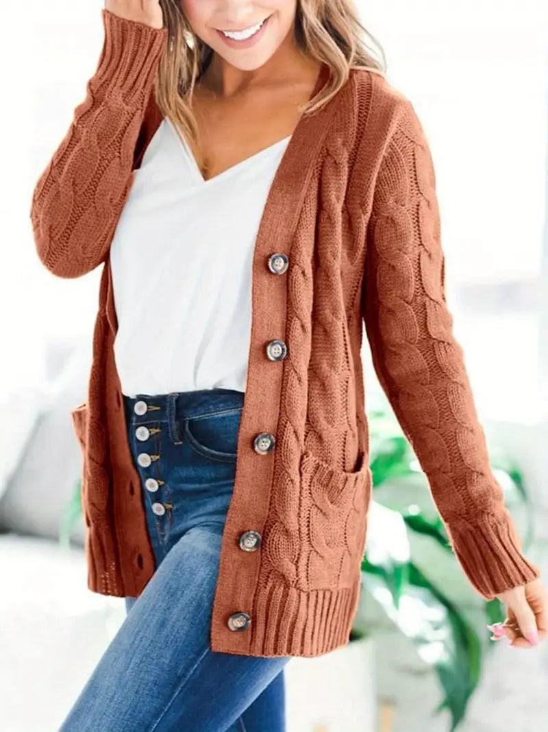 Women's Cable Cardigan Sweater
