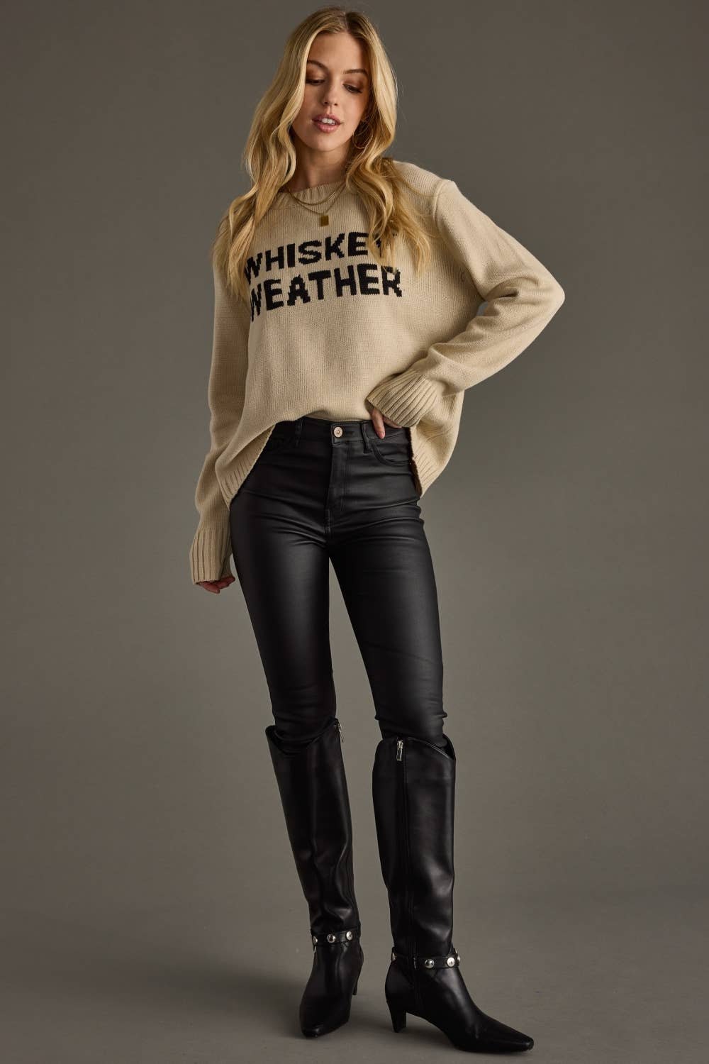 Lt. Tan Whiskey Weather Sweater